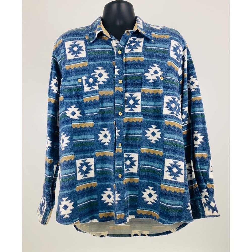 VINTAGE Metallo Camisas Men's XL Fleece Material